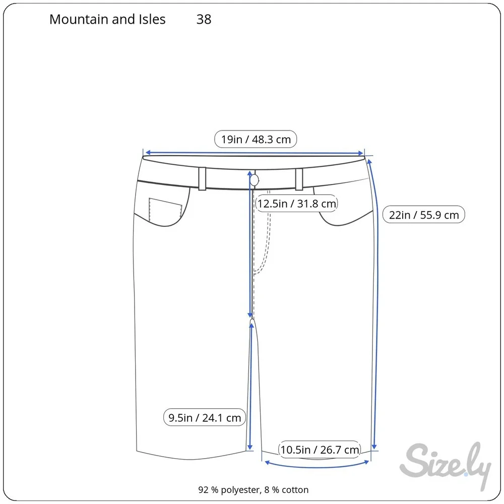 Mountain and Isles Mens Quick Dry Everyday Shorts Charcoal Gray Stretch 38